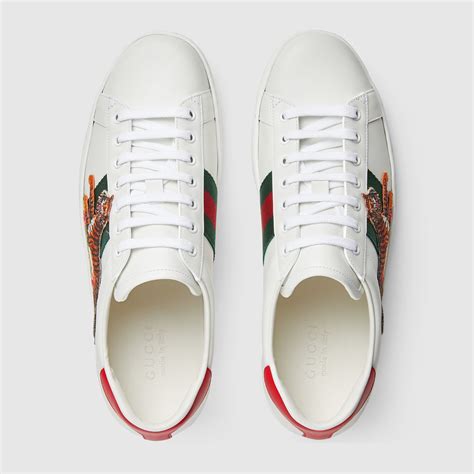 gucci stripe leather sneaker review|Gucci ace tiger sneakers.